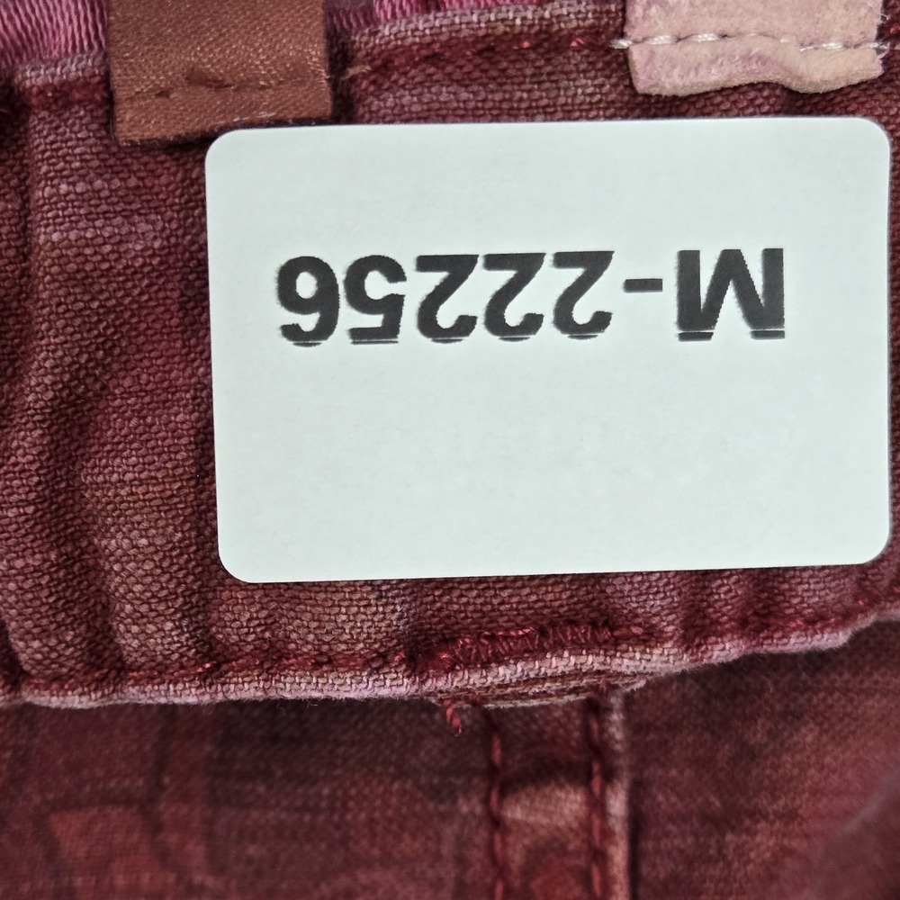 Pilcro Anthropologie Women Pants M Red Floral Trailblazer Jogger Distressed 27" - Picture 2 of 16